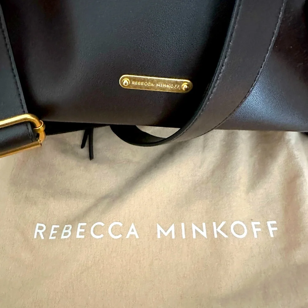 Rebecca Minkoff Navy Backpack with Gold Hardware - Picture 2 of 5
